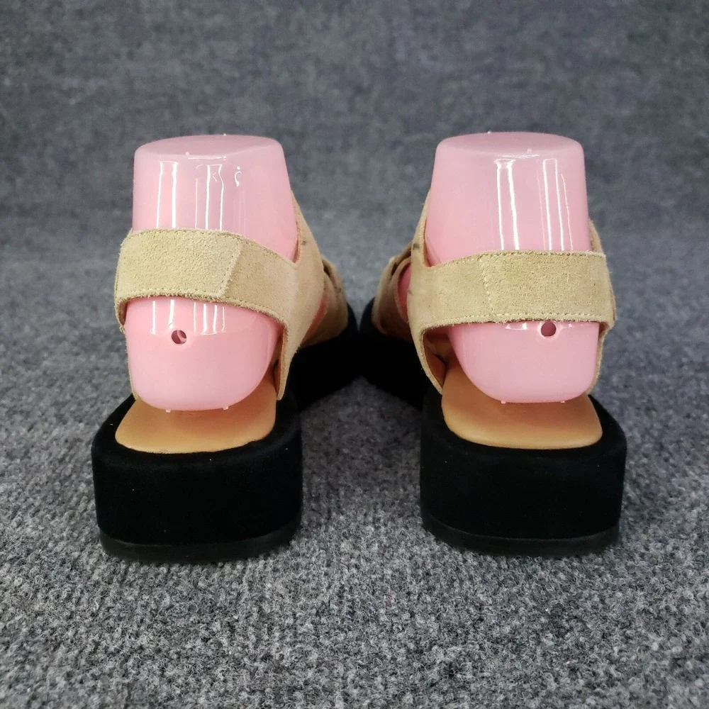 Flattered Gigi  Sandal Womens Size EU 36 US 6 Beige Black Gladiator Strap Summer